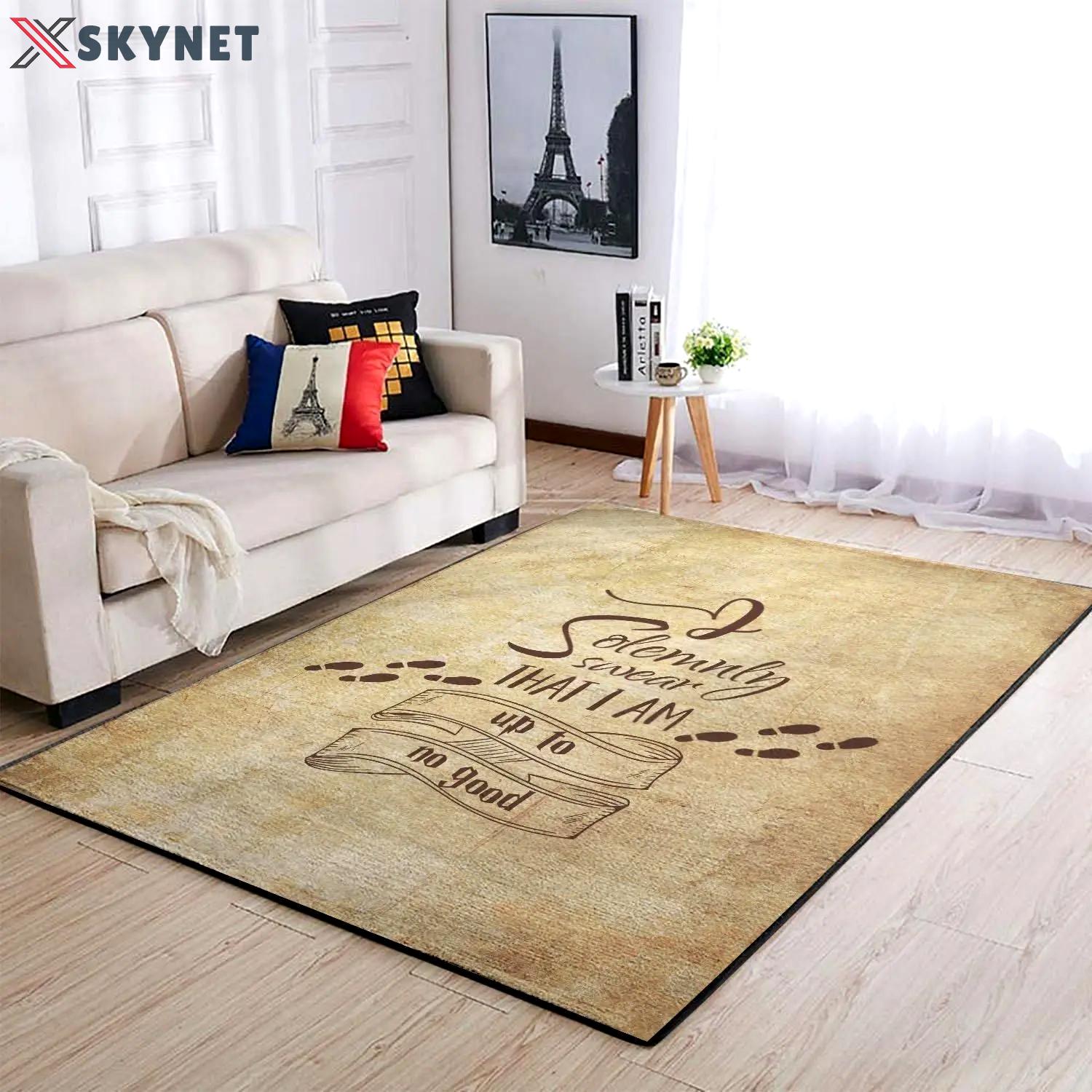 Hippo cute pattern print area rug living room rug home decor Rectangle Rug