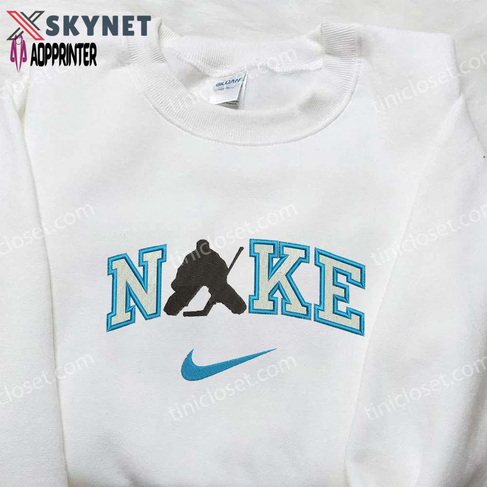 Hockey x nike embroidered shirt: custom unique gift for sports fans Embroidered Shirt