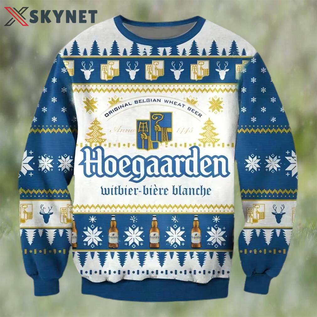 Hoegaarden beer ugly christmas sweater, faux wool sweater, gifts for beer lovers, international beer day, best christmas gifts for 2022 ? prinvity Christmas Ugly Sweater