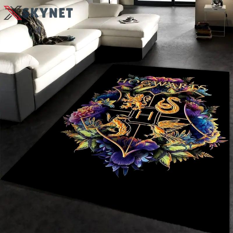 Hogwarts harry potter 4 area rug living room and bed room rug rug regtangle carpet floor decor home decor Rectangle Rug
