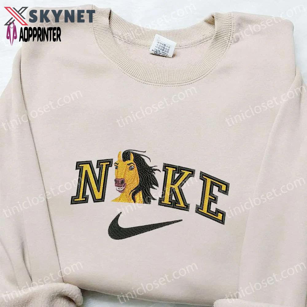 Horse x nike animal embroidered shirt: the perfect nike inspired gift for family Embroidered Shirt