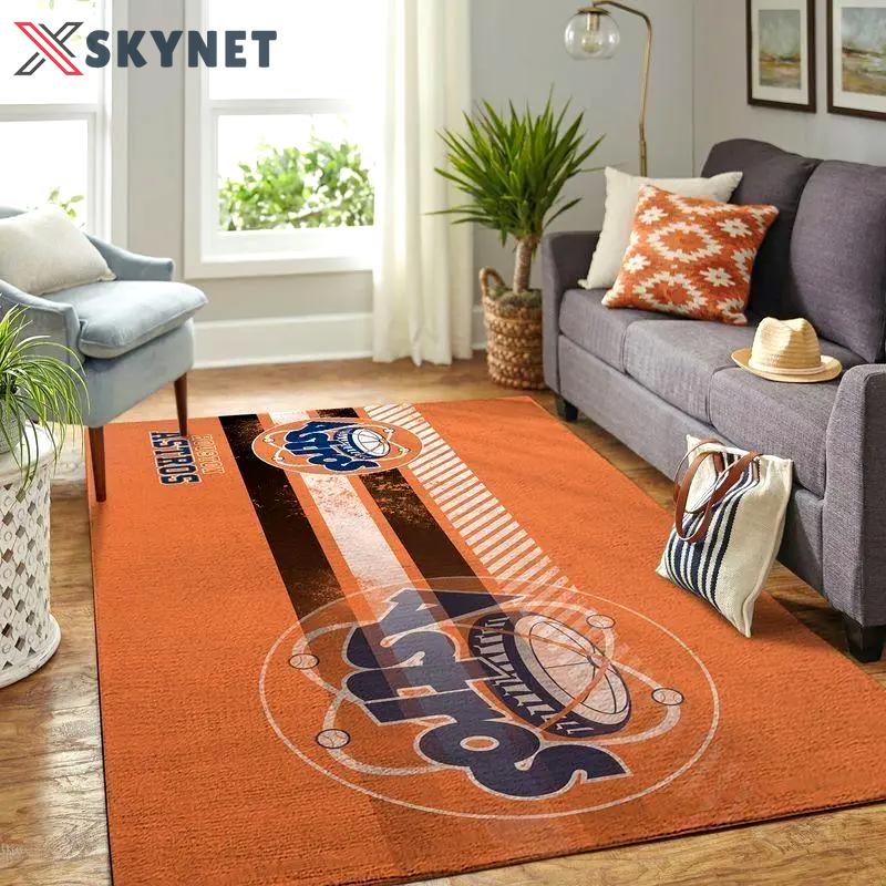 Houston astros area rug mlb baseball team logo rug regtangle carpet v4259 Rectangle Rug