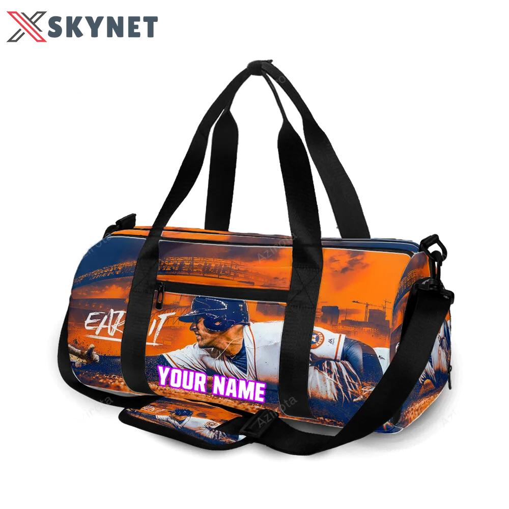 Houston astros earn it personalized name travel bag gym bag 1379 Travel Bag