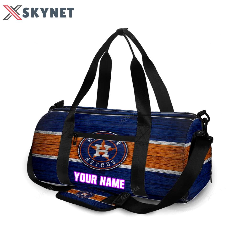Houston astros emblem texture v2 personalized name travel bag gym bag 785 Travel Bag