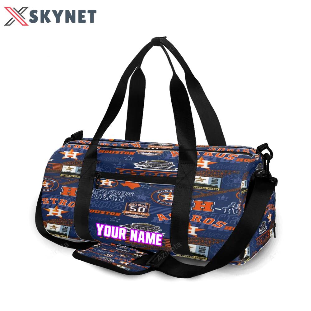 Houston astros emblem v13 personalized name travel bag gym bag 2145 Travel Bag