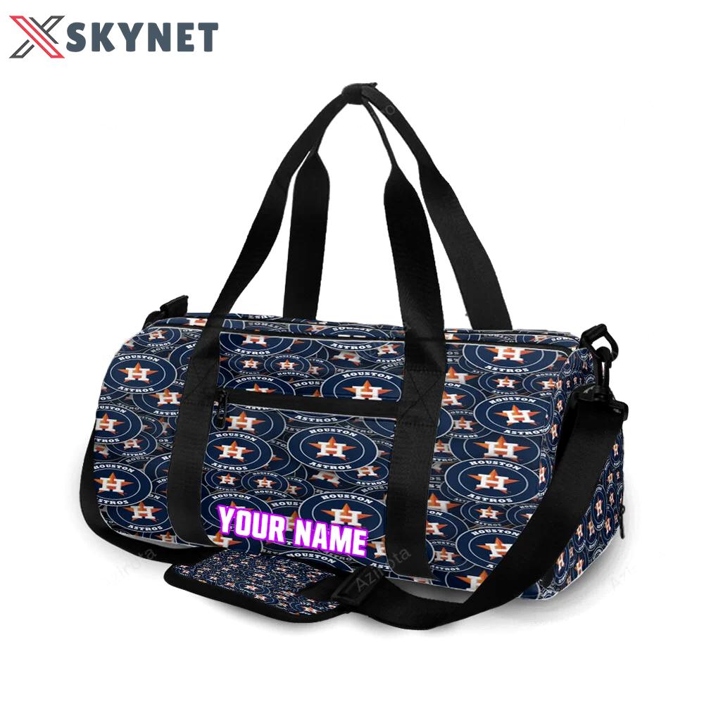 Houston astros emblem v2 personalized name travel bag gym bag 302 Travel Bag