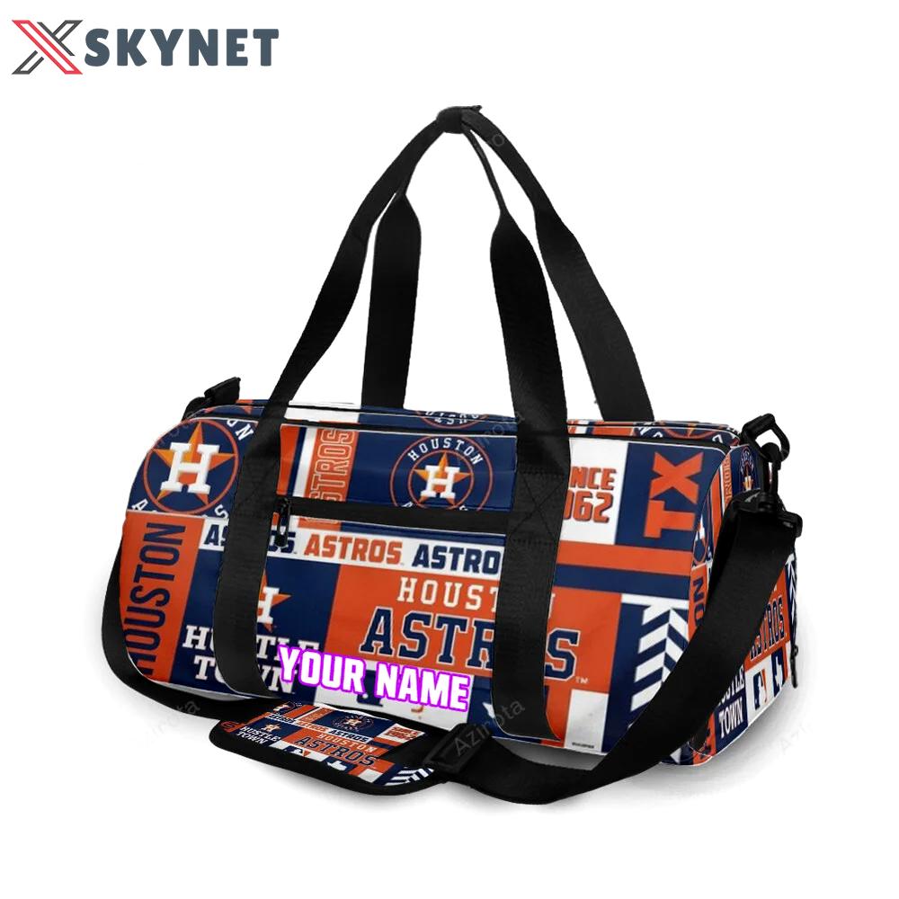 Houston astros emblem v5 personalized name travel bag gym bag 1365 Travel Bag