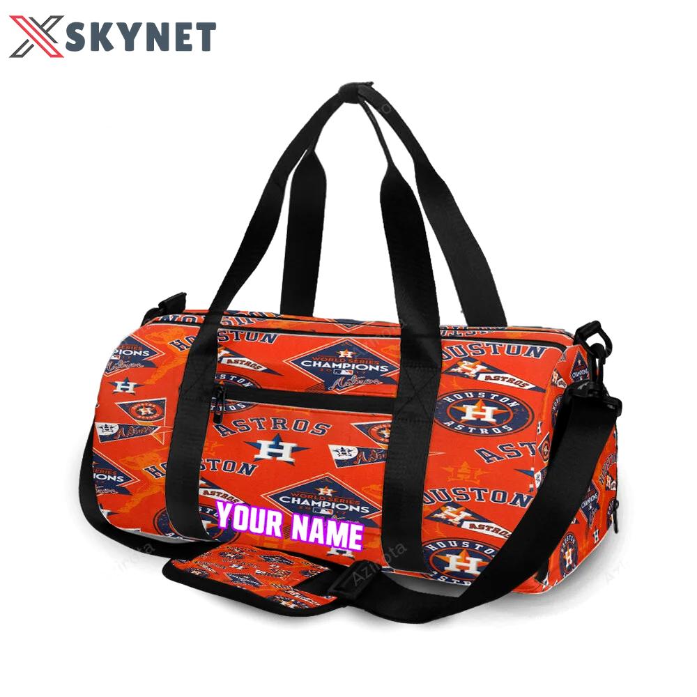 Houston astros emblem v9 personalized name travel bag gym bag 615 Travel Bag