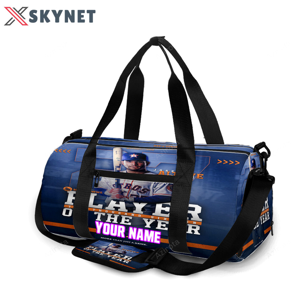 Houston astros jose altuve 27 v3 personalized name travel bag gym bag 222 Travel Bag