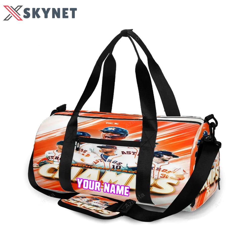 Houston astros team champs personalized name travel bag gym bag 1131 Travel Bag