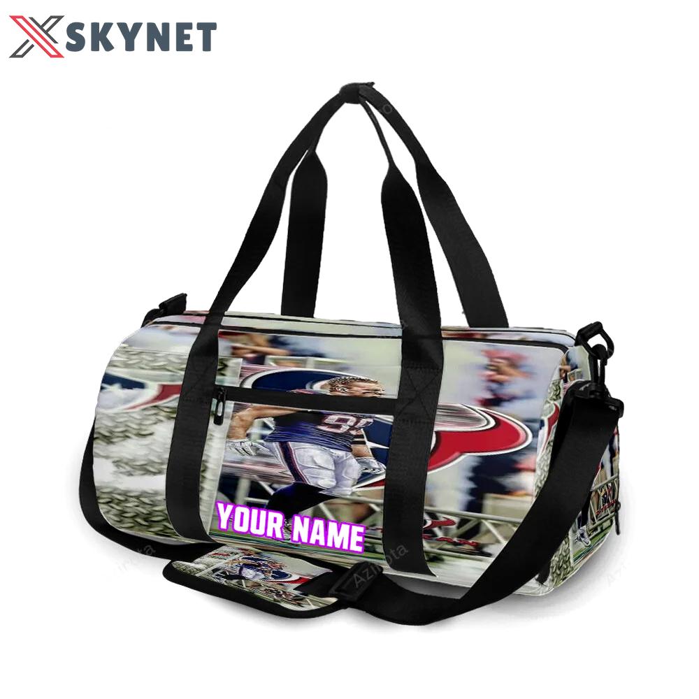Houston texans j.j watt2 personalized name travel bag gym bag 851 Travel Bag