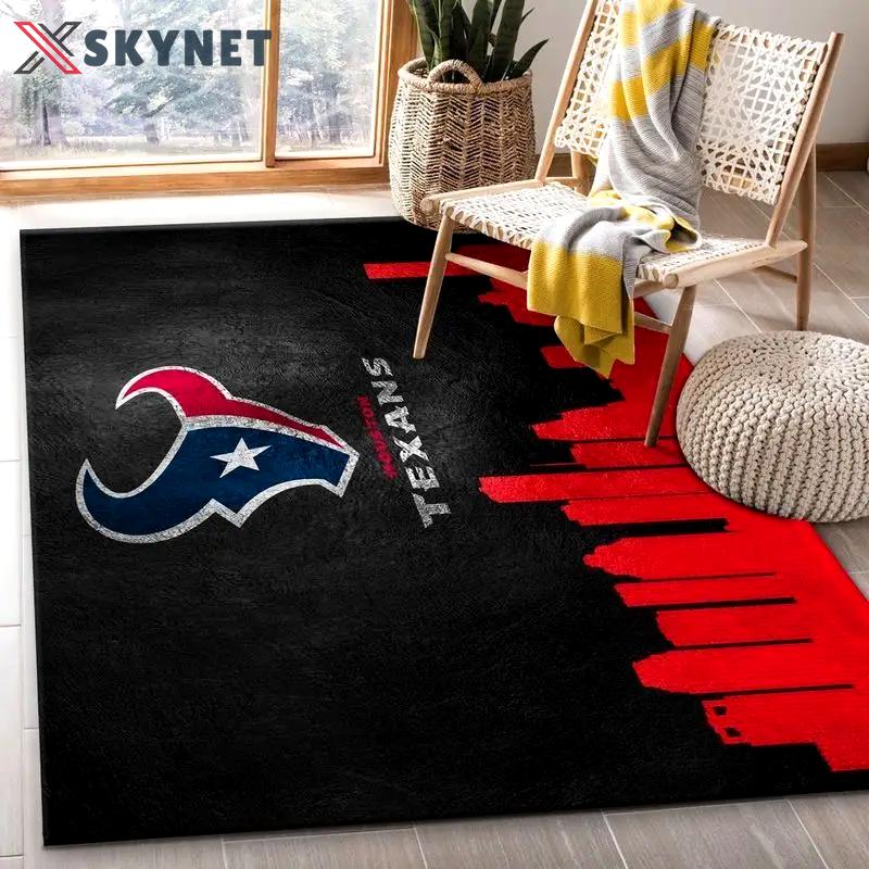 Houston texans nfl 27 area rug living room and bed room rug regtangle carpet Rectangle Rug