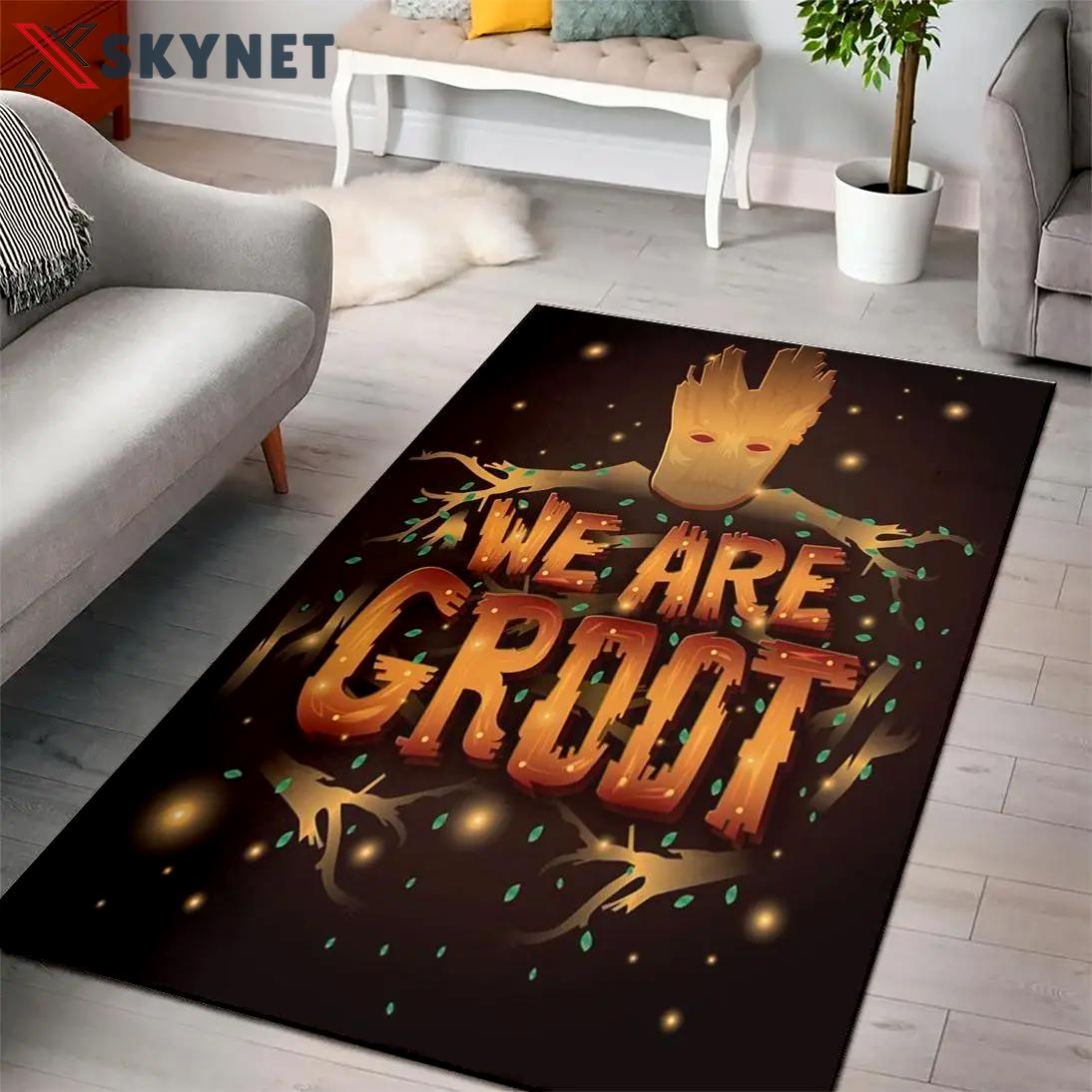 I am groot guardians of the galaxy marvel superhero movies area rugs living room carpet rug regtangle carpet floor decor home decor Rectangle Rug