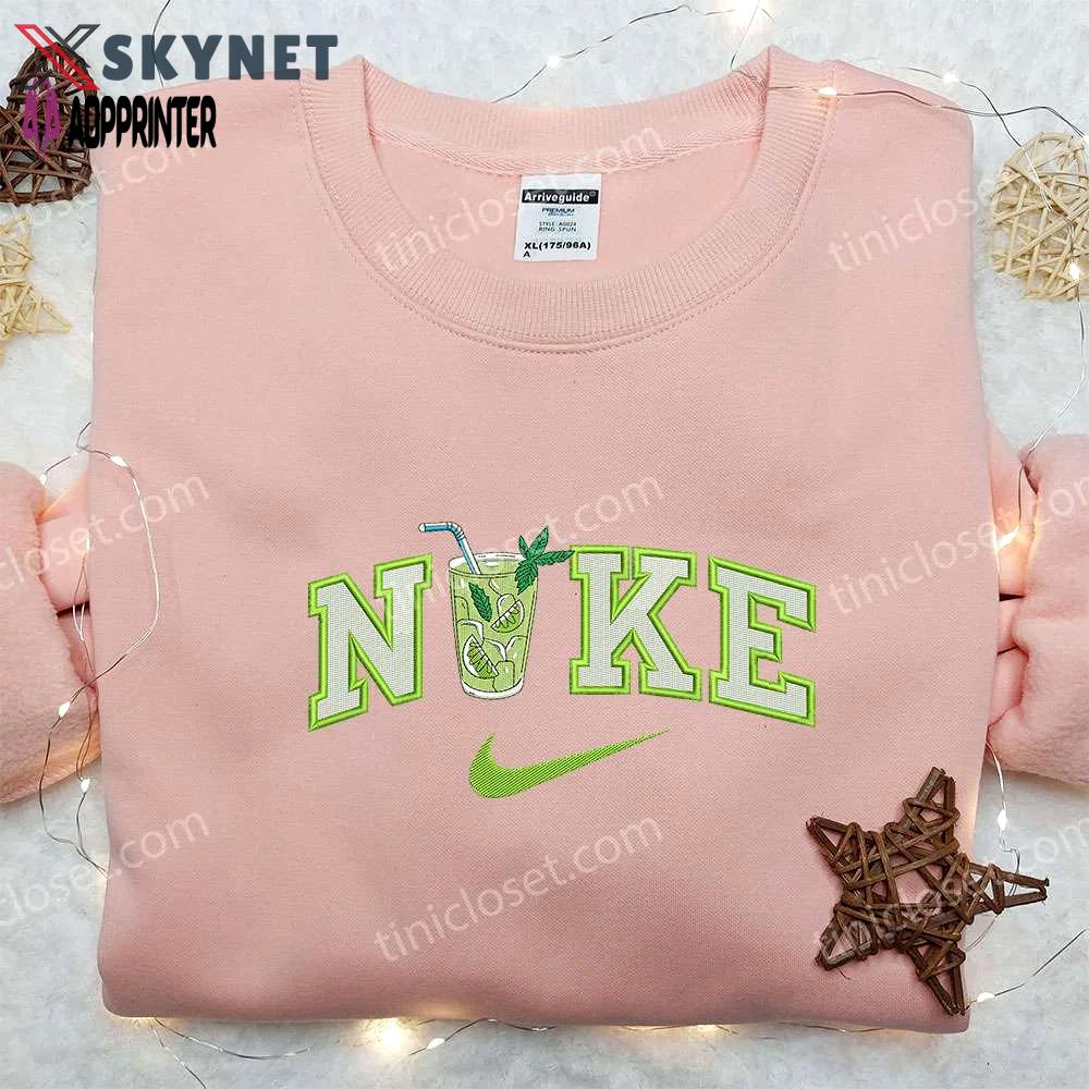 Ice lemonade x nike embroidered sweatshirt: favorite drink inspired shirt Embroidered Shirt