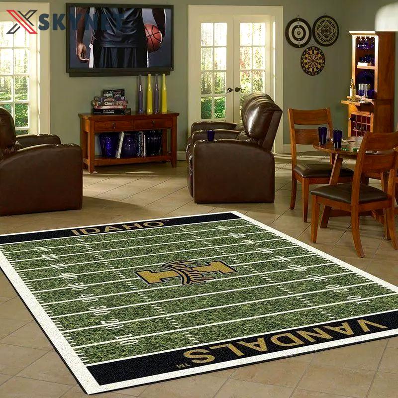 Idaho vandals home field area rug football team logo carpet living room rugs rug regtangle carpet floor decor home decor Rectangle Rug