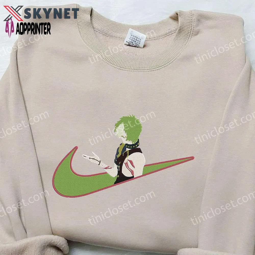 Ikoma x nike swoosh anime hoodie & koutetsujou embroidered shirt – unique nike inspired apparel Embroidered Shirt