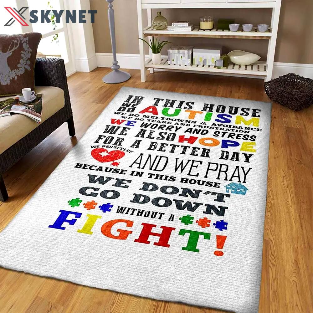 In this house we do autism 1 dhcdt1610tt rug living room rug home decor Rectangle Rug