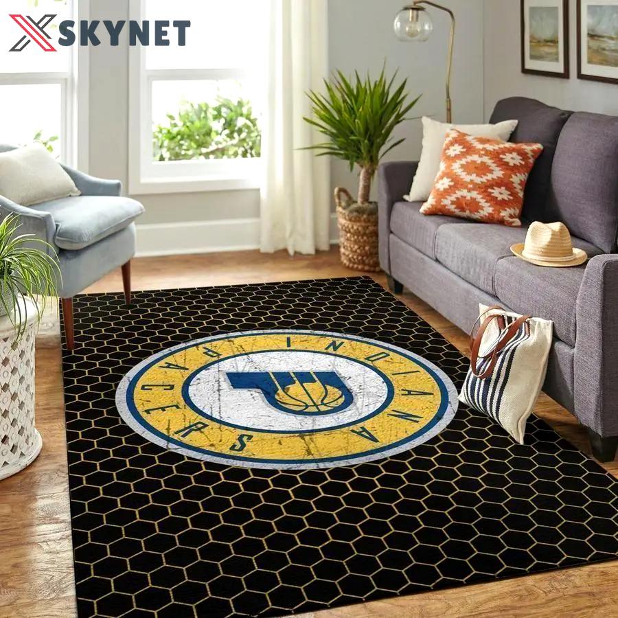Indiana pacers area rug nba carpet living room rug regtangle carpet v4615 Rectangle Rug
