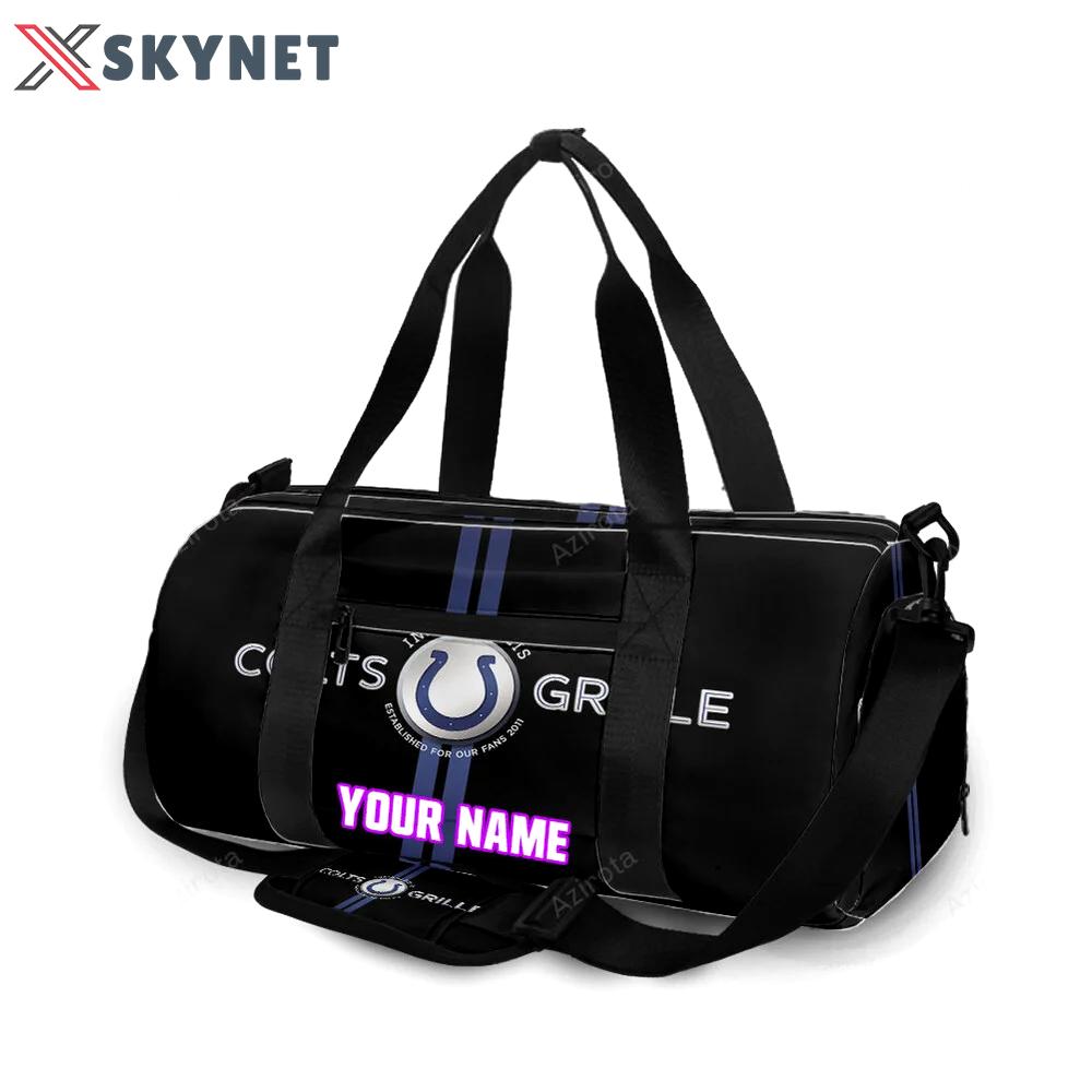 Indianapolis colts horseshoe colts grille personalized name travel bag gym bag 174 Travel Bag