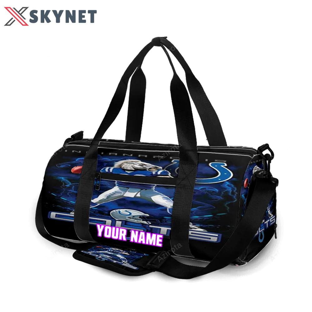 Indianapolis colts mascot1 personalized name travel bag gym bag 1004 Travel Bag