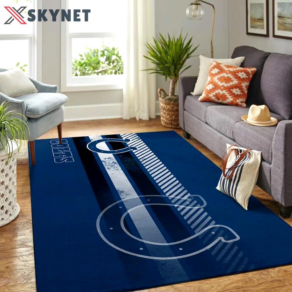 Indianapolis colts nfl living room carpet sports rug regtangle carpet Rectangle Rug