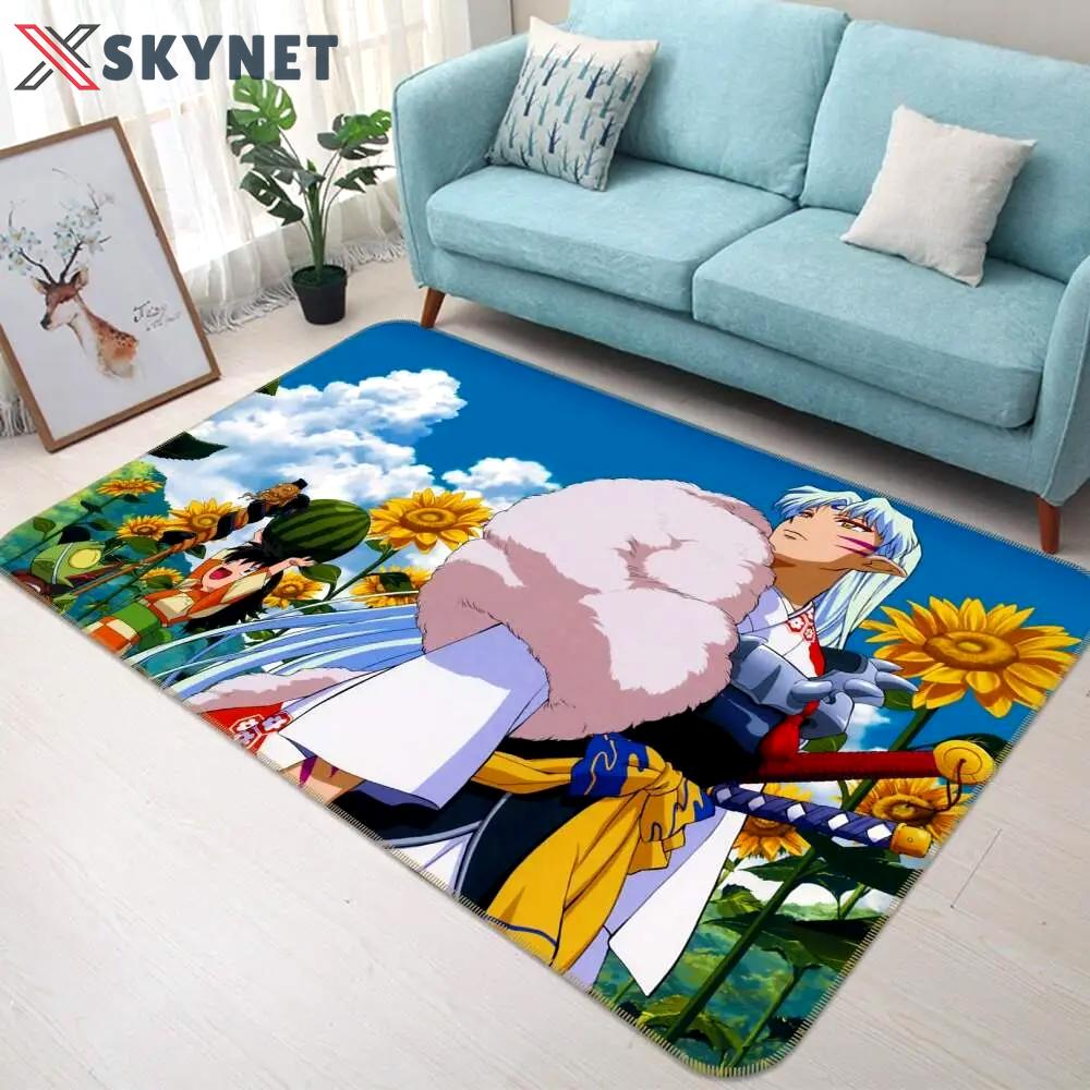Inuyasha anime 8 area rug living room and bed room rug rug regtangle carpet floor decor home decor Rectangle Rug
