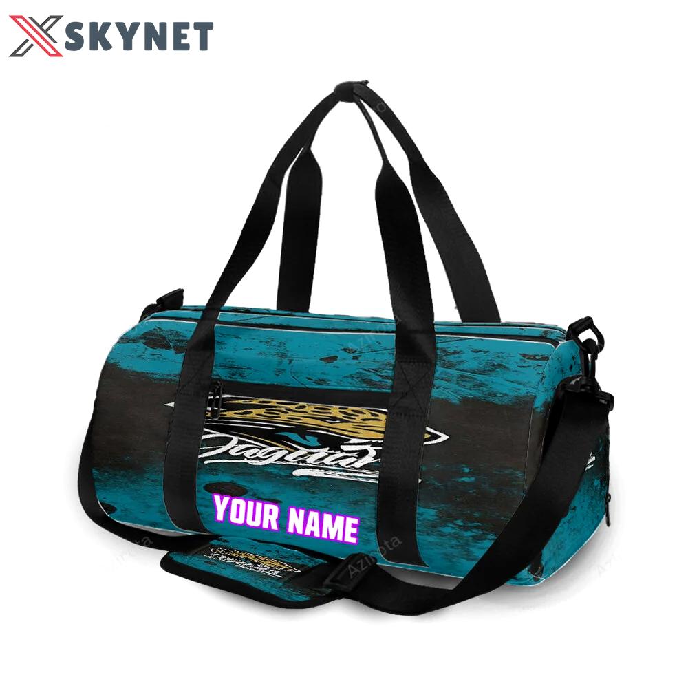Jacksonville jaguars emblem v6 personalized name travel bag gym bag 1457 Travel Bag