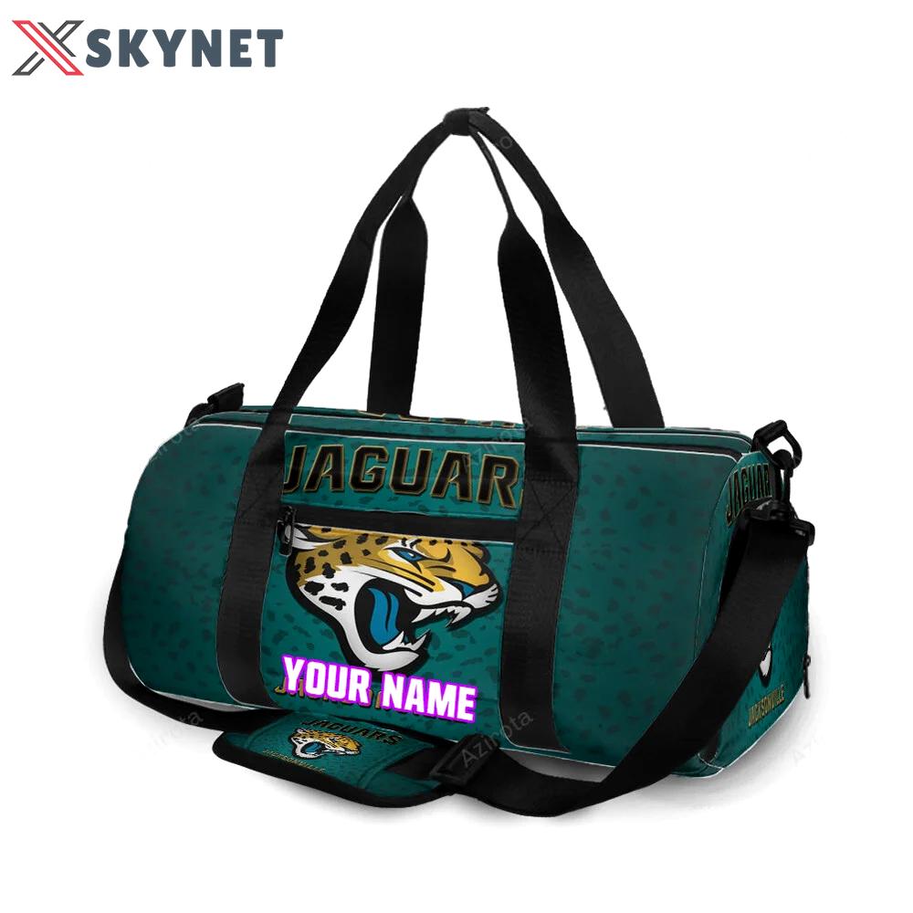 Jacksonville jaguars emblem v7 personalized name travel bag gym bag 719 Travel Bag