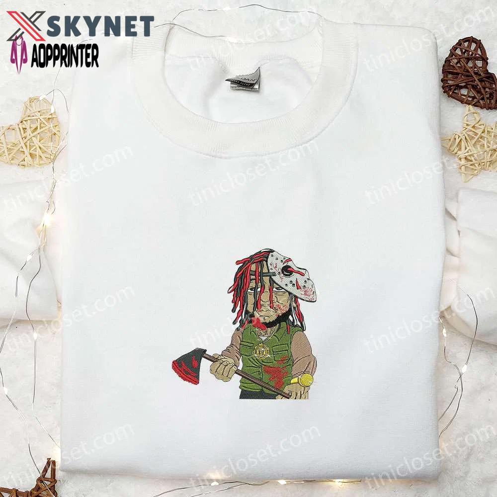 Jason xtentacion embroidered sweatshirt – funny halloween hoodie & amazing t-shirt Embroidered Shirt