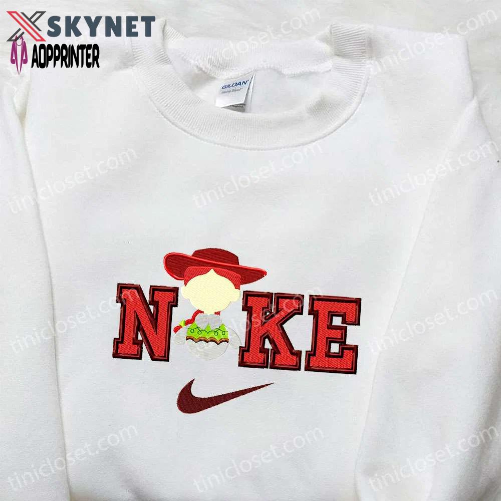 Jessi x nike cartoon embroidered tshirt – toy story inspired nike shirt Embroidered Shirt