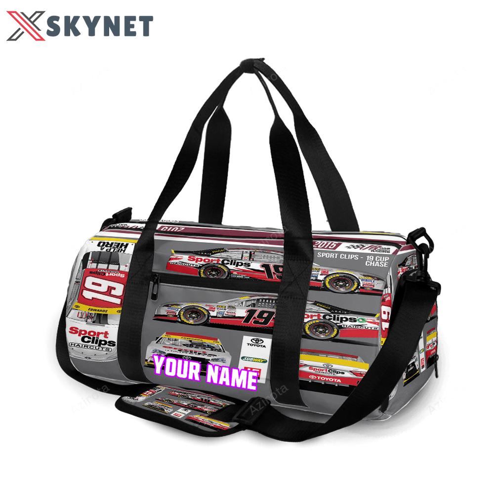 Joe gibbs racing car14 personalized name travel bag gym bag 139 Travel Bag