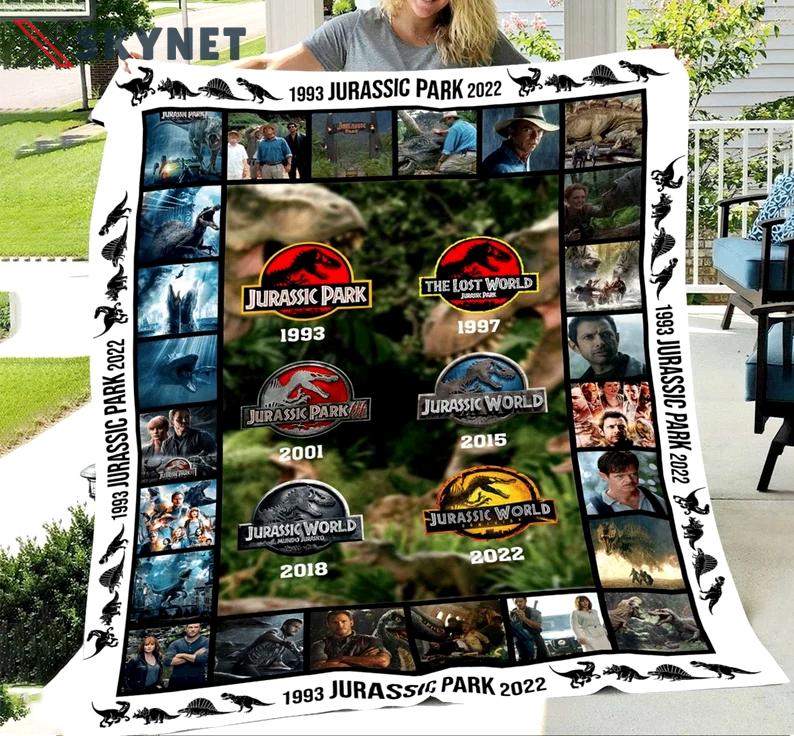 Jurässic world blanket, jurässic park fleece blanket,  jurässic park quilt, dinosaur blanket, christmas gifts, birthday gifts Quilt Blanket