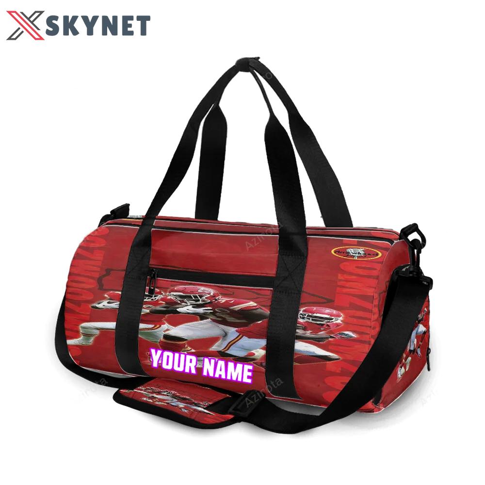 Kansas city chiefs team v7 personalized name travel bag gym bag 1877 Travel Bag