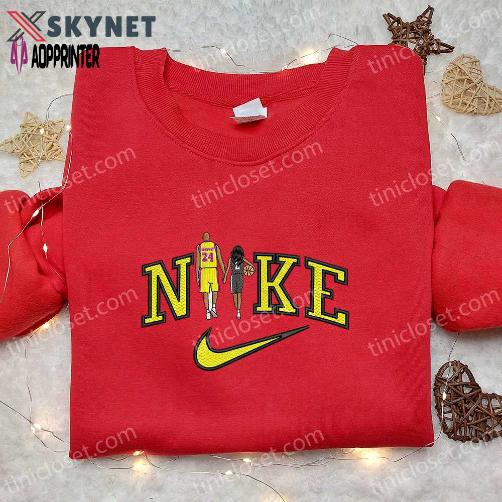 Kobe bryant x nike embroidered shirt – lakers nba sport apparel nike inspired Embroidered Shirt