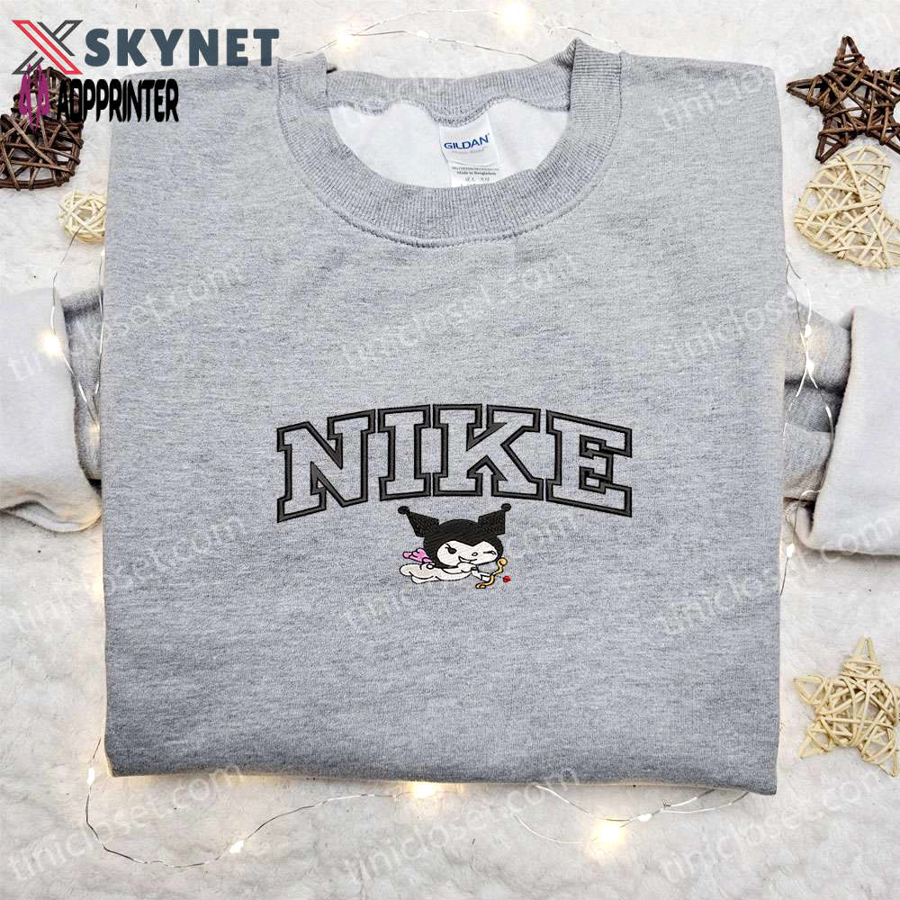 Kuromi x nike cartoon sweatshirt hello kitty shirt nike inspired embroidery Embroidered Shirt