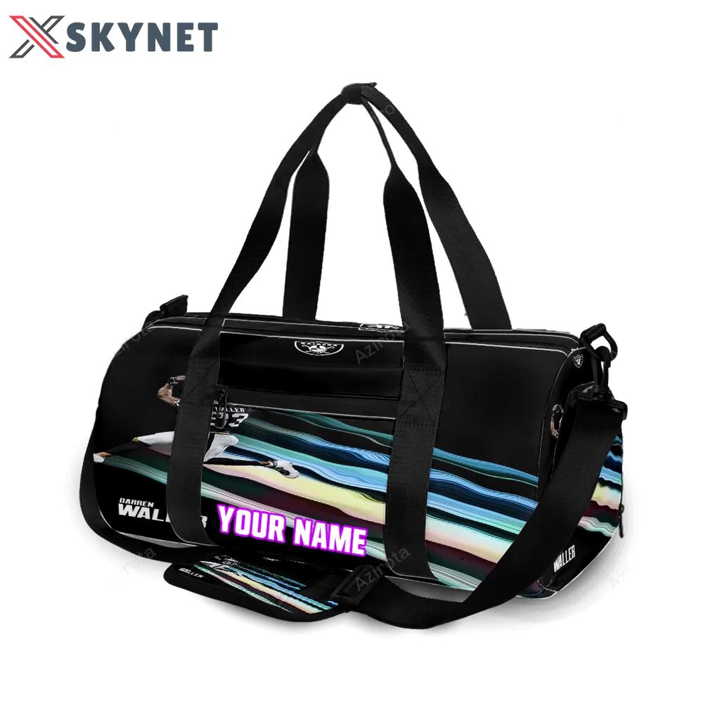 Las vegas raiders darren waller 83 personalized name travel bag gym bag 1530 Travel Bag