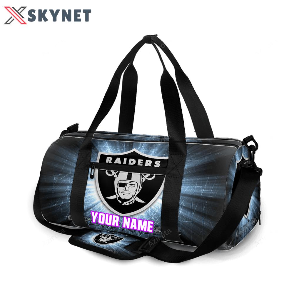 Las vegas raiders logo art17 personalized name travel bag gym bag 1671 Travel Bag