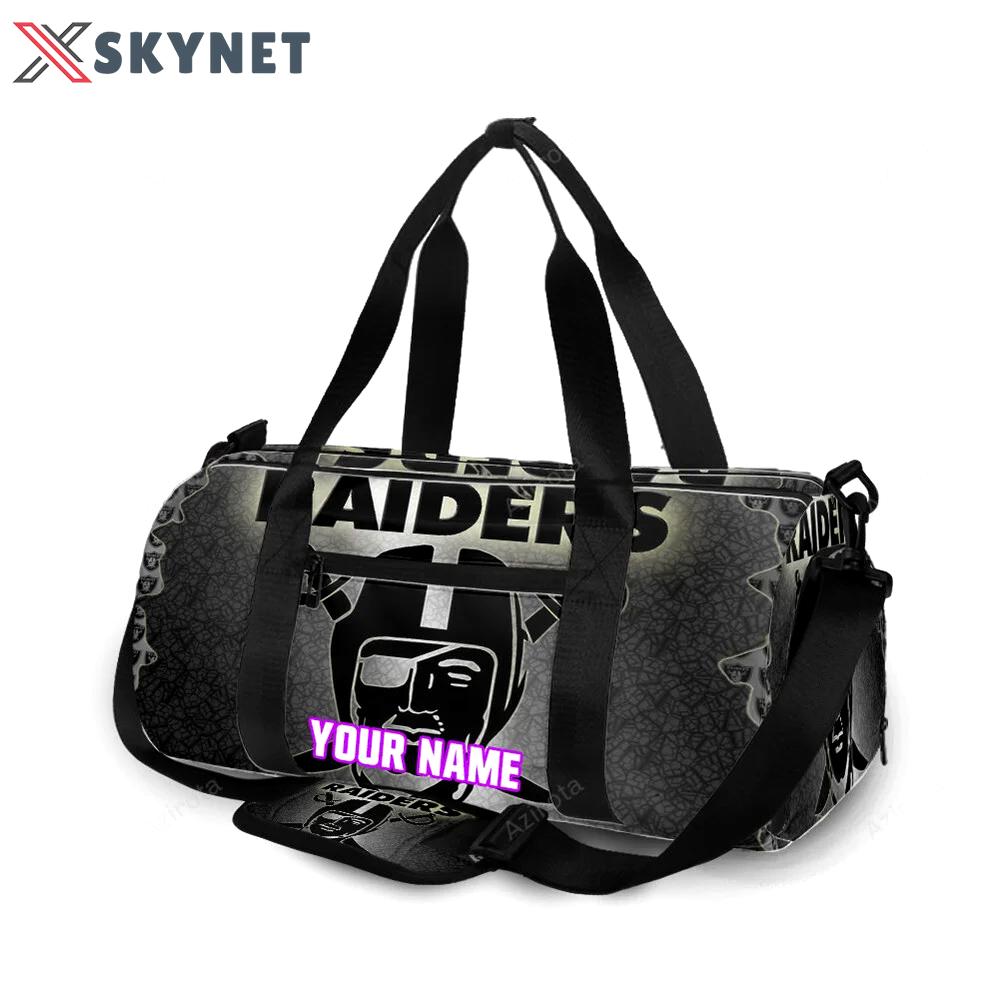 Las vegas raiders logo art18 personalized name travel bag gym bag 122 Travel Bag