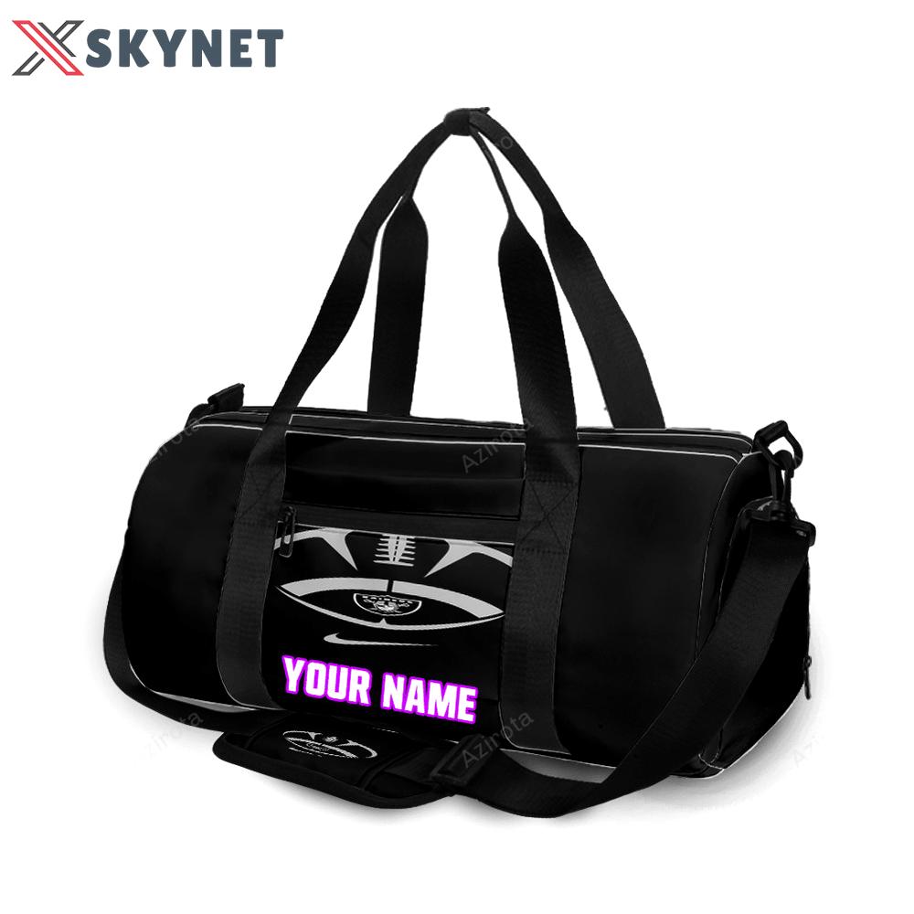 Las vegas raiders logo ball personalized name travel bag gym bag 1806 Travel Bag