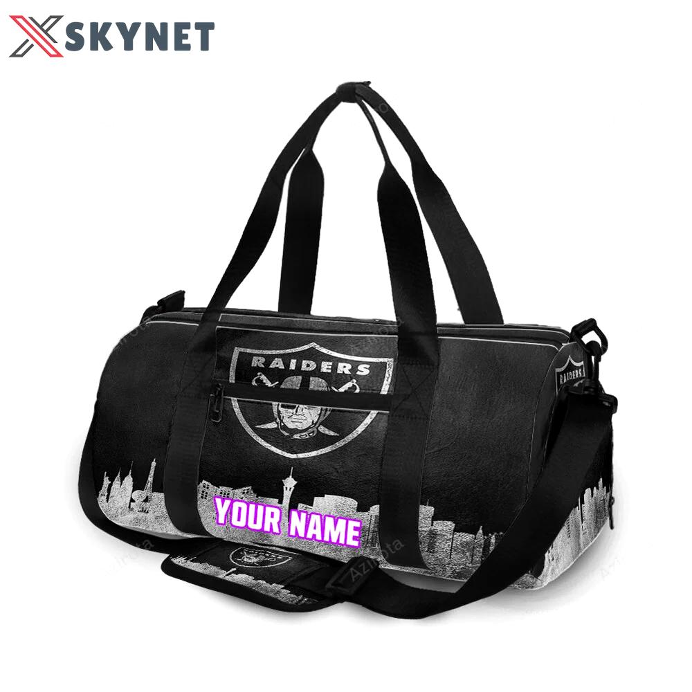 Las vegas raiders logo city personalized name travel bag gym bag 1501 Travel Bag