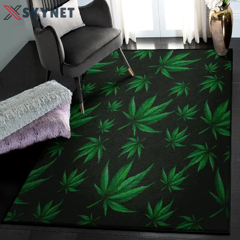 Leaves cool rugs, pot leaf pattern rug Rectangle Rug