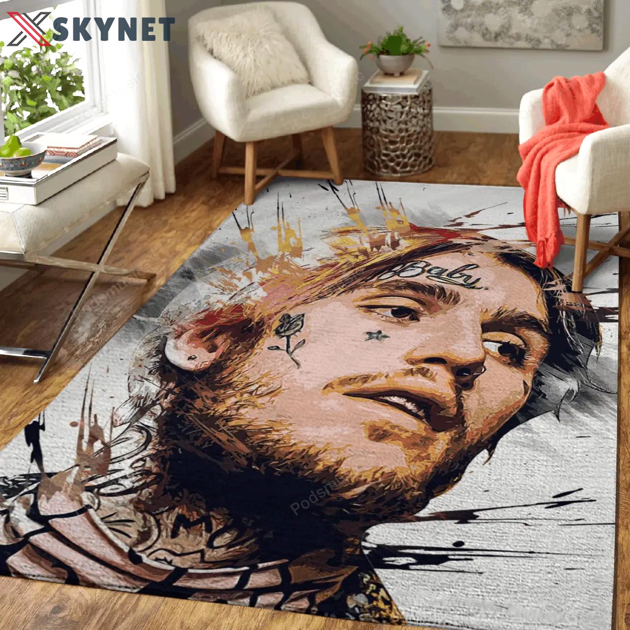 Lil peep art minimalist 3 rapper and hip hop music art for fans area rug living room carpet rug regtangle carpet floor decor home decor Rectangle Rug