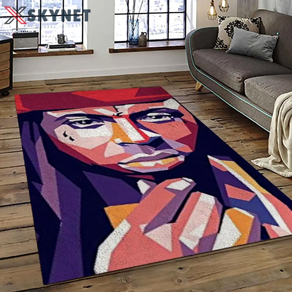 Lil wayne rapper hiphop music rap carpet area rug home decor gift for fans gift for friends lil10 Rectangle Rug