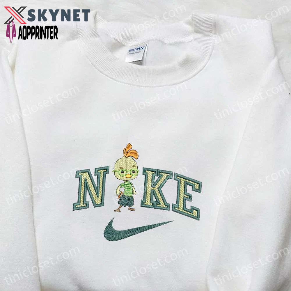 Little chicken x nike cartoon embroidered shirt: disney characters & nike inspired design Embroidered Shirt