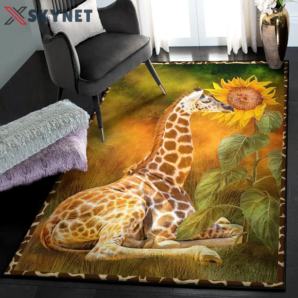 Little giraffe large area rugs, giraffe rug Rectangle Rug