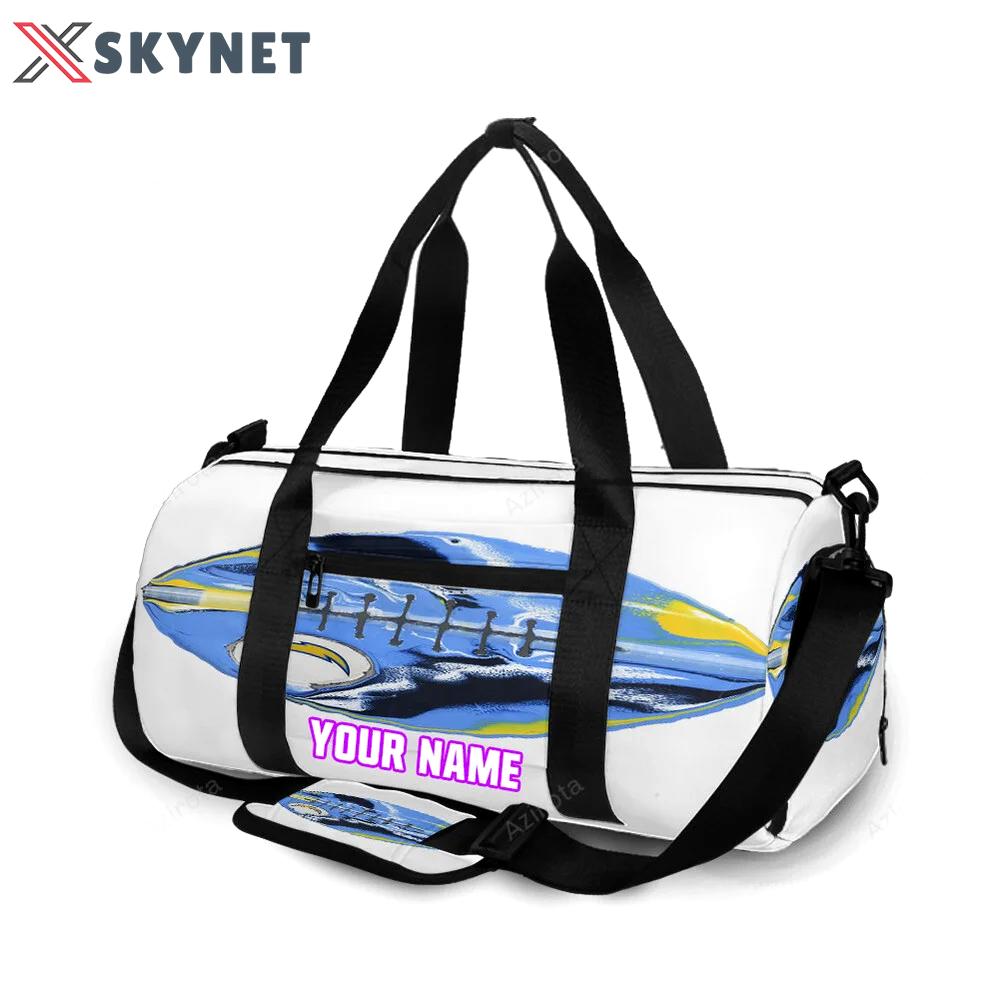 Los angeles chargers ball emblem v38 personalized name travel bag gym bag 152 Travel Bag