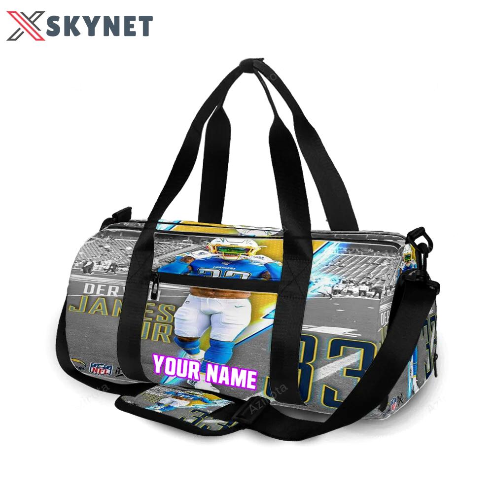 Los angeles chargers bronny james4 personalized name travel bag gym bag 1986 Travel Bag