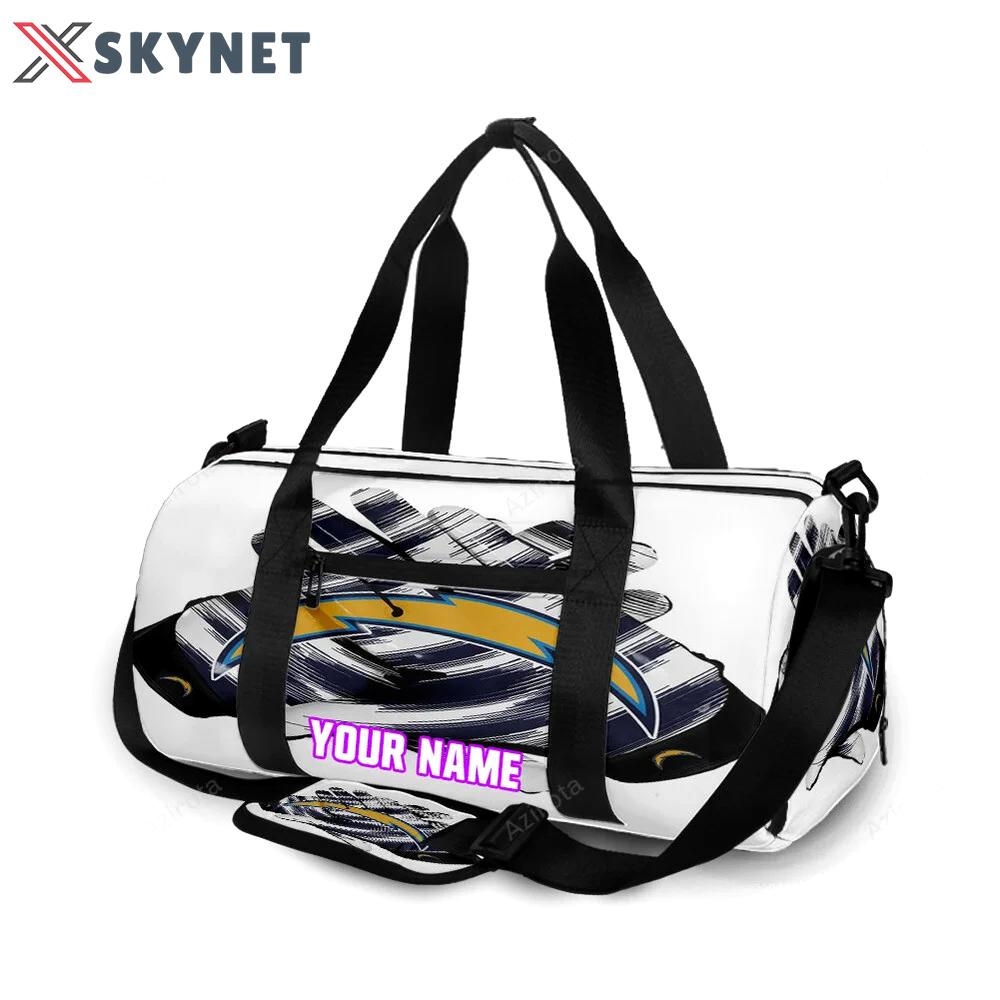 Los angeles chargers emblem v39 personalized name travel bag gym bag 201 Travel Bag