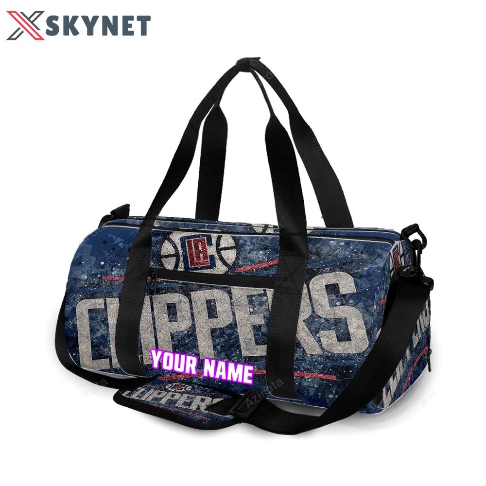 Los angeles clippers creative geometric logo personalized name travel bag gym bag 45 Travel Bag