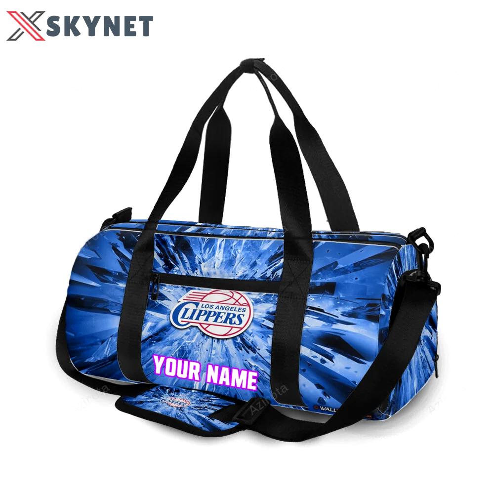 Los angeles clippers crystal personalized name travel bag gym bag 59 Travel Bag